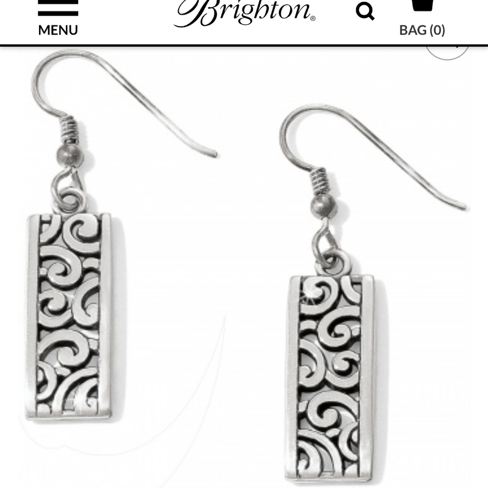 Brighton Deco Lace Silver Fishhook Earrings